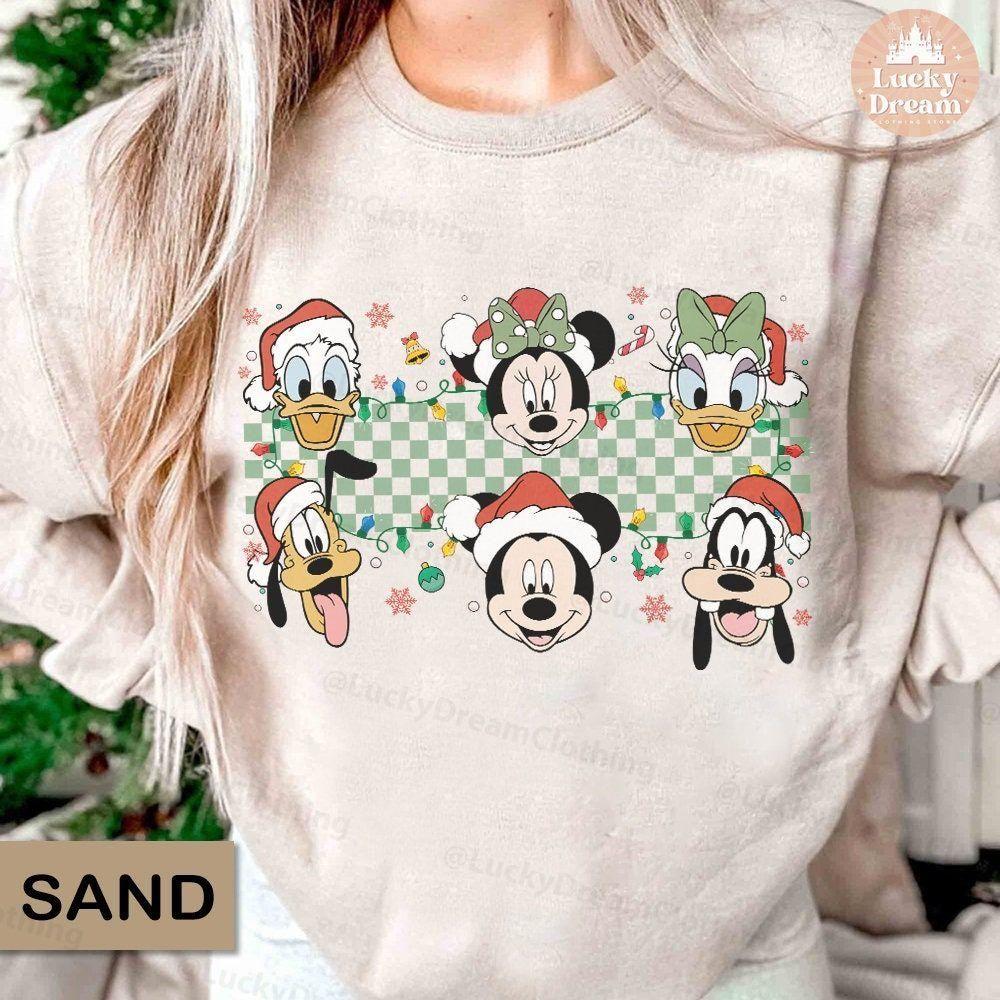 Retro Mickey Green Checkered Christmas Vuitino Apparel